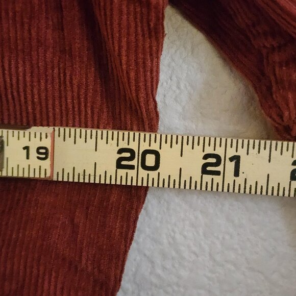 Semantic Design Shirt Mens Large Red Corduroy Western Aztec Pocket Vintage Style - Picture 14 of 14
